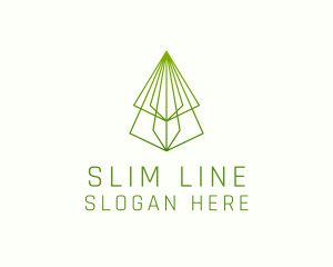 Pine Tree Line Art logo design