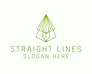 Pine Tree Line Art logo design