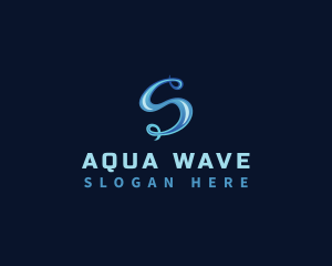 Aqua Water Swirl  logo