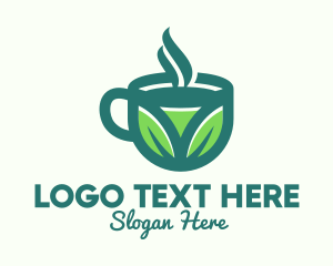 Green Organic Hot Tea logo design
