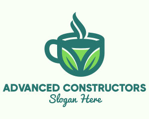 Green Organic Hot Tea logo design