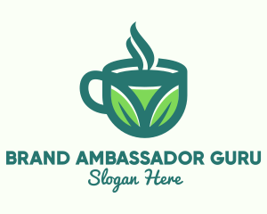 Green Organic Hot Tea logo design