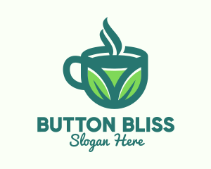 Green Organic Hot Tea logo design