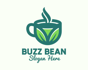 Green Organic Hot Tea logo design