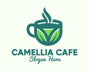 Green Organic Hot Tea logo design