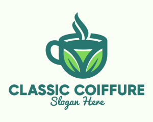 Green Organic Hot Tea logo design