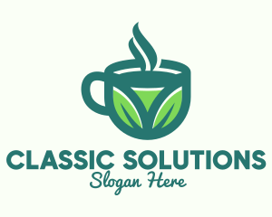 Green Organic Hot Tea logo design