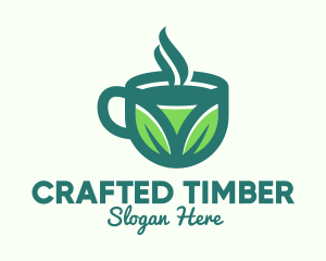 Green Organic Hot Tea logo design