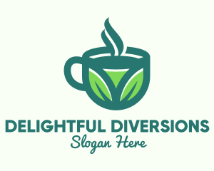 Green Organic Hot Tea logo design