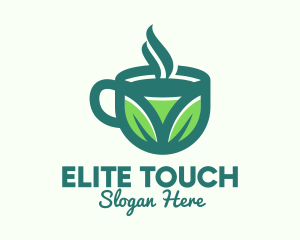 Green Organic Hot Tea logo design