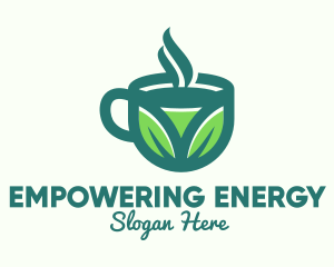 Green Organic Hot Tea logo design