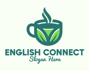 Green Organic Hot Tea logo design