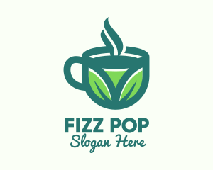 Green Organic Hot Tea logo design