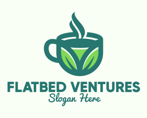 Green Organic Hot Tea logo design