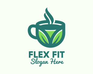 Green Organic Hot Tea logo design