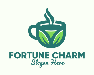 Green Organic Hot Tea logo design