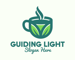 Green Organic Hot Tea logo design