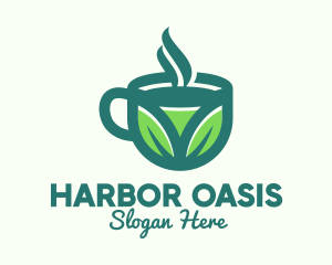 Green Organic Hot Tea logo design