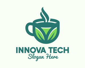 Green Organic Hot Tea logo design