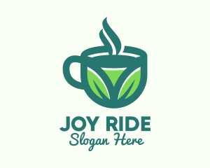 Green Organic Hot Tea logo design