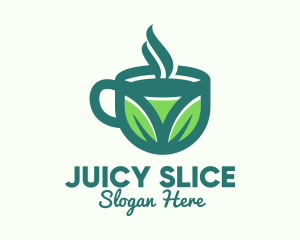 Green Organic Hot Tea logo design