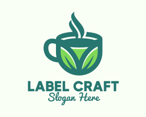 Green Organic Hot Tea logo design