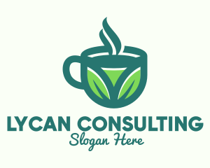 Green Organic Hot Tea logo design