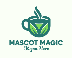 Green Organic Hot Tea logo design