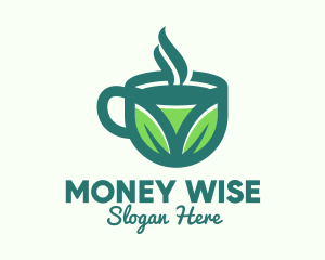 Green Organic Hot Tea logo design