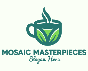 Green Organic Hot Tea logo design