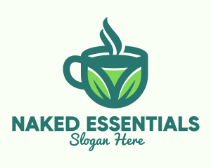 Green Organic Hot Tea logo design