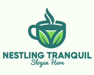 Green Organic Hot Tea logo design