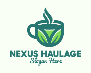 Green Organic Hot Tea logo design