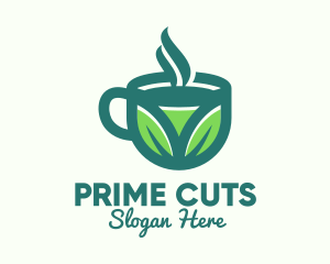 Green Organic Hot Tea logo design