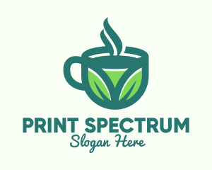 Green Organic Hot Tea logo design