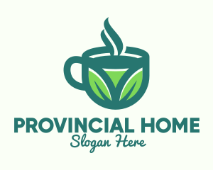 Green Organic Hot Tea logo design