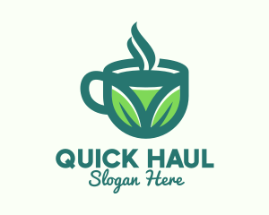 Green Organic Hot Tea logo design