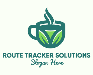 Green Organic Hot Tea logo design