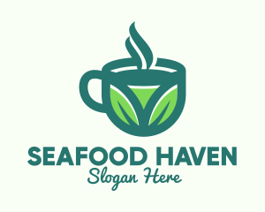 Green Organic Hot Tea logo design