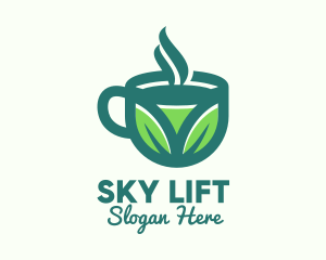 Green Organic Hot Tea logo design