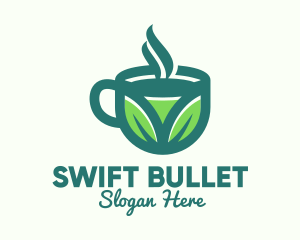 Green Organic Hot Tea logo design