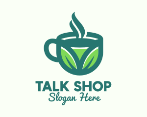 Green Organic Hot Tea logo design