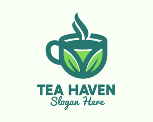 Green Organic Hot Tea logo design