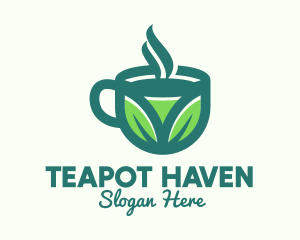 Green Organic Hot Tea logo design