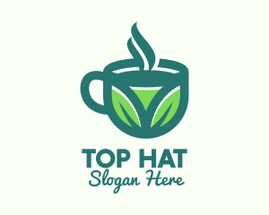 Green Organic Hot Tea logo design