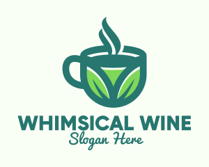 Green Organic Hot Tea logo design