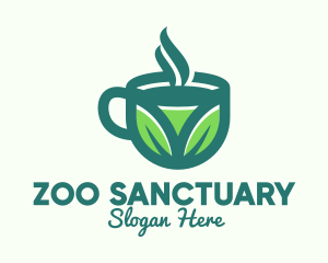 Green Organic Hot Tea logo design