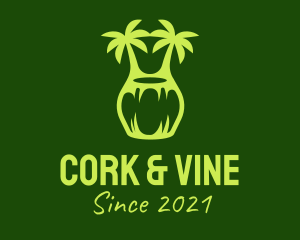 Green Coconut Juice  logo design