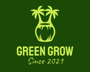 Green Coconut Juice  logo design