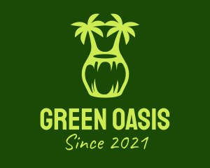 Green Coconut Juice  logo design